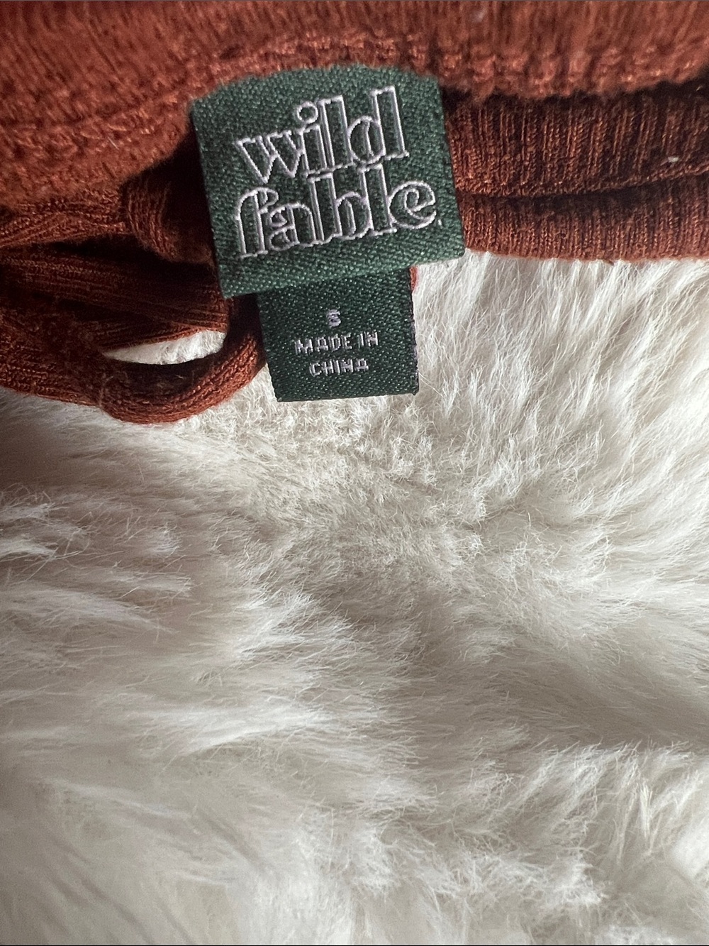 wild fable Rust Mini Ribbed Drawstring Tube Top - Picture 3 of 3